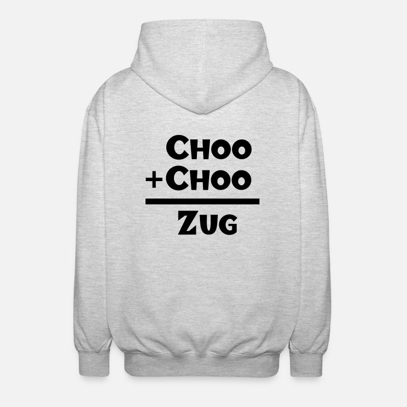 Choo + Choo = Zug - Unisex Kapuzenjacke - Hellgrau meliert