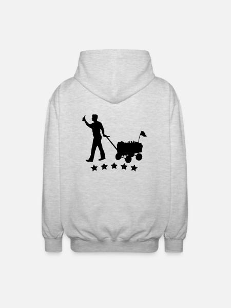 kohlfahrt_stars__f1 - Unisex Hooded Jacket - light heather grey