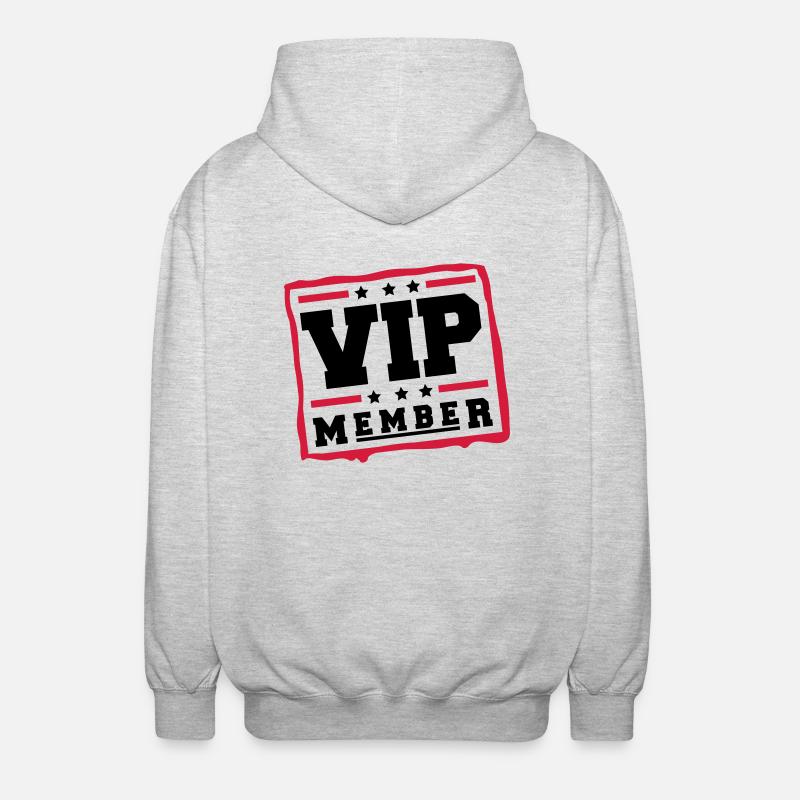 vip_member_bv2 - Unisex Kapuzenjacke - Hellgrau meliert