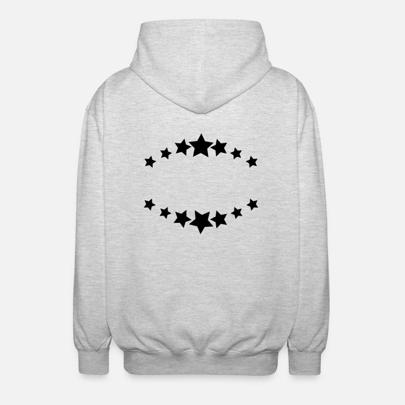 Stars / / insigne / / champ texte / / Logo / / - Veste à capuche unisexe - gris clair chiné