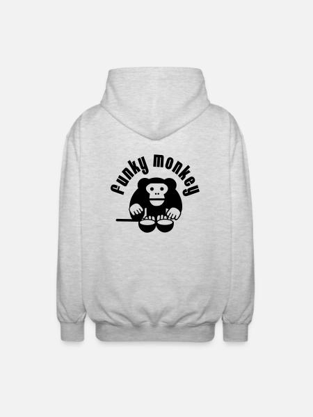 Funky Monkey - Unisex Hooded Jacket - light heather grey