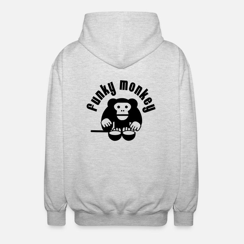 Funky Monkey - Unisex Hooded Jacket - light heather grey