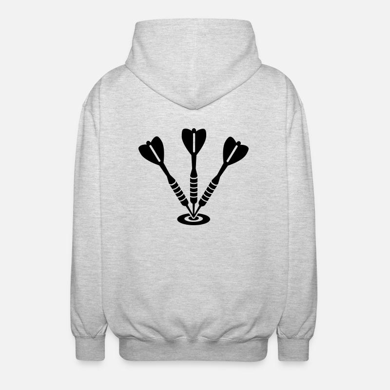 Darts - Unisex Hooded Jacket - light heather grey
