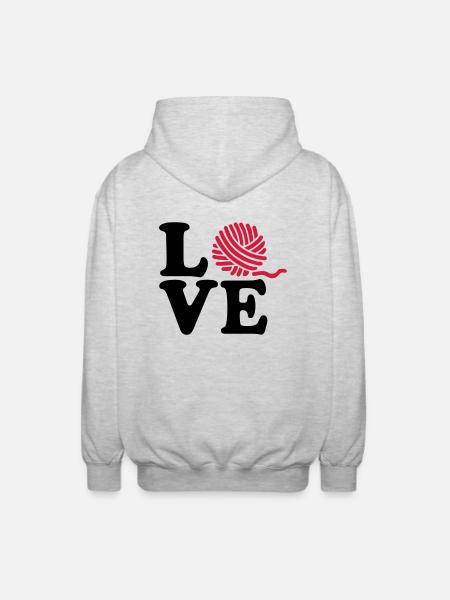 Knitting - Unisex Hooded Jacket - light heather grey