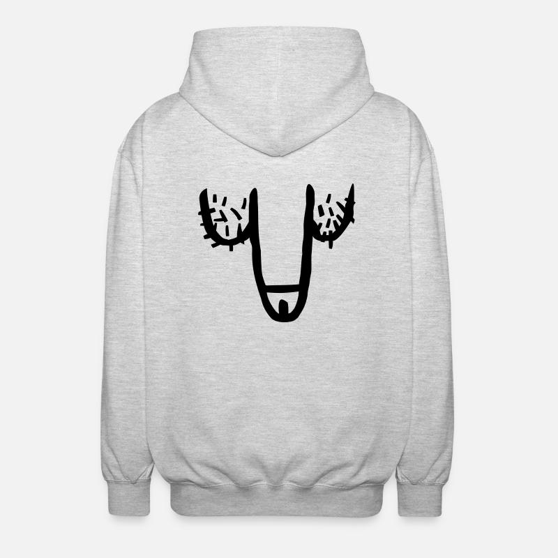 Penis - Unisex Kapuzenjacke - Hellgrau meliert