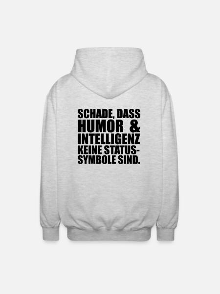 Intelligenz Statussysmbol - Unisex Kapuzenjacke - Hellgrau meliert