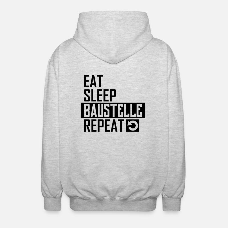 Baustelle - Unisex Kapuzenjacke - Hellgrau meliert