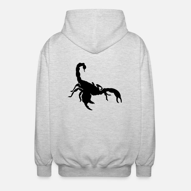Skorpion - Unisex Kapuzenjacke - Hellgrau meliert