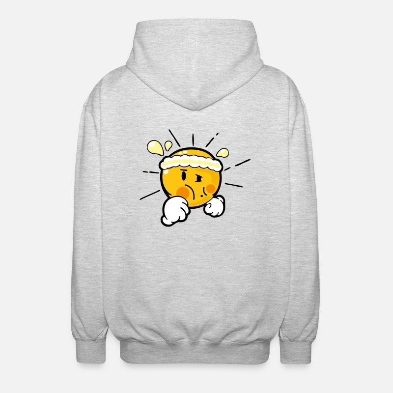 Smiley Running - Felpa unisex con cappuccio - grigio chiaro melange