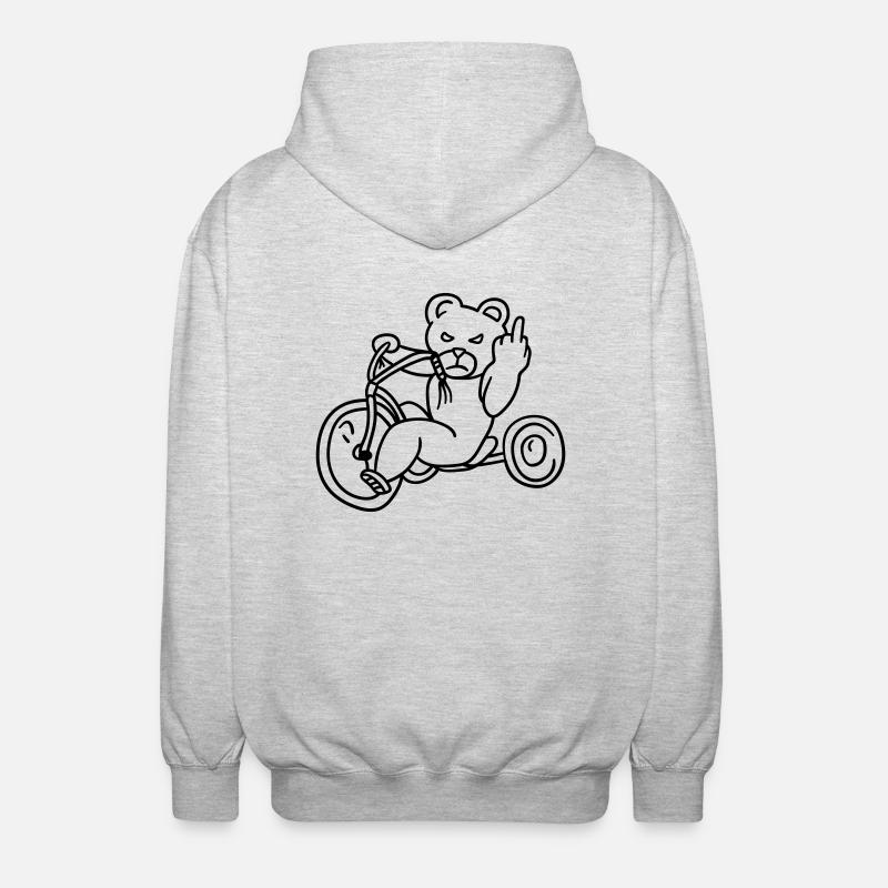 bad_teddy - Unisex Kapuzenjacke - Hellgrau meliert