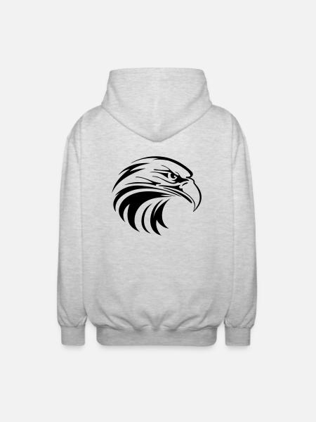 adler - Unisex Kapuzenjacke - Hellgrau meliert