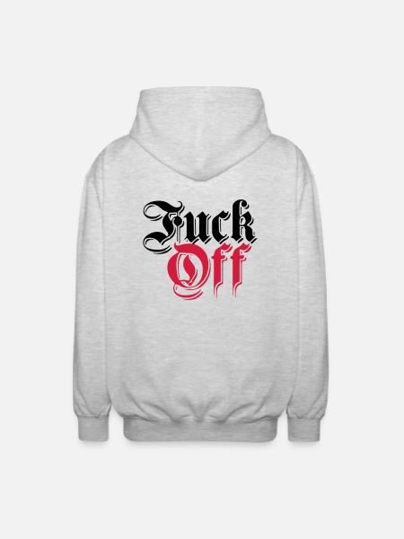 retro gammelt tysk skriften German fanden dig ud t - Unisex hættejakke. - lysegrå meleret