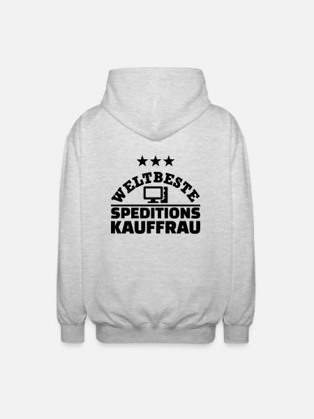 Speditionskauffrau - Unisex Kapuzenjacke - Hellgrau meliert
