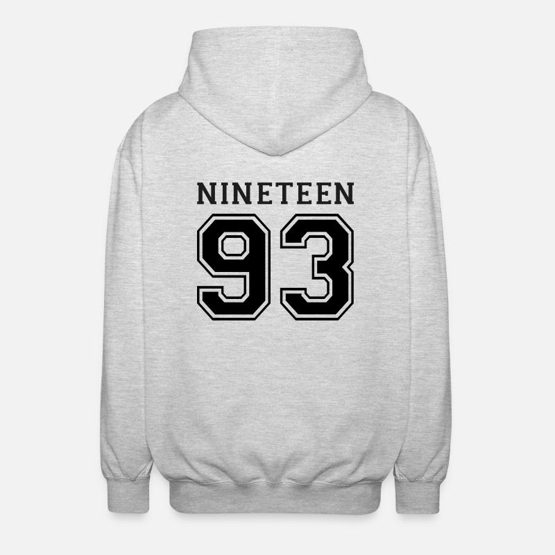 1993 - Unisex Kapuzenjacke - Hellgrau meliert