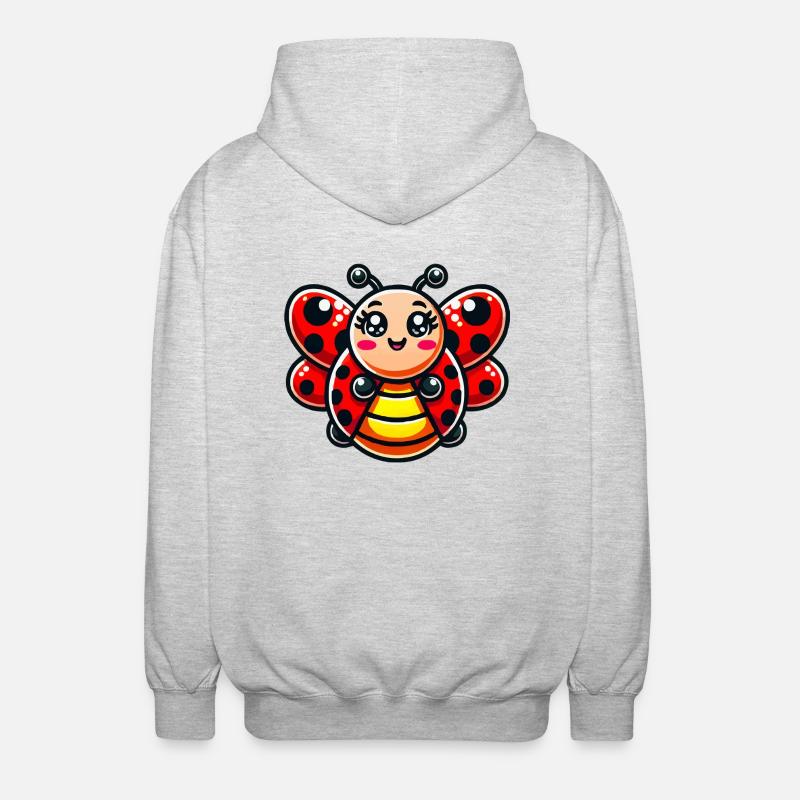 Ladybug Comic - Unisex Hooded Jacket - light heather grey