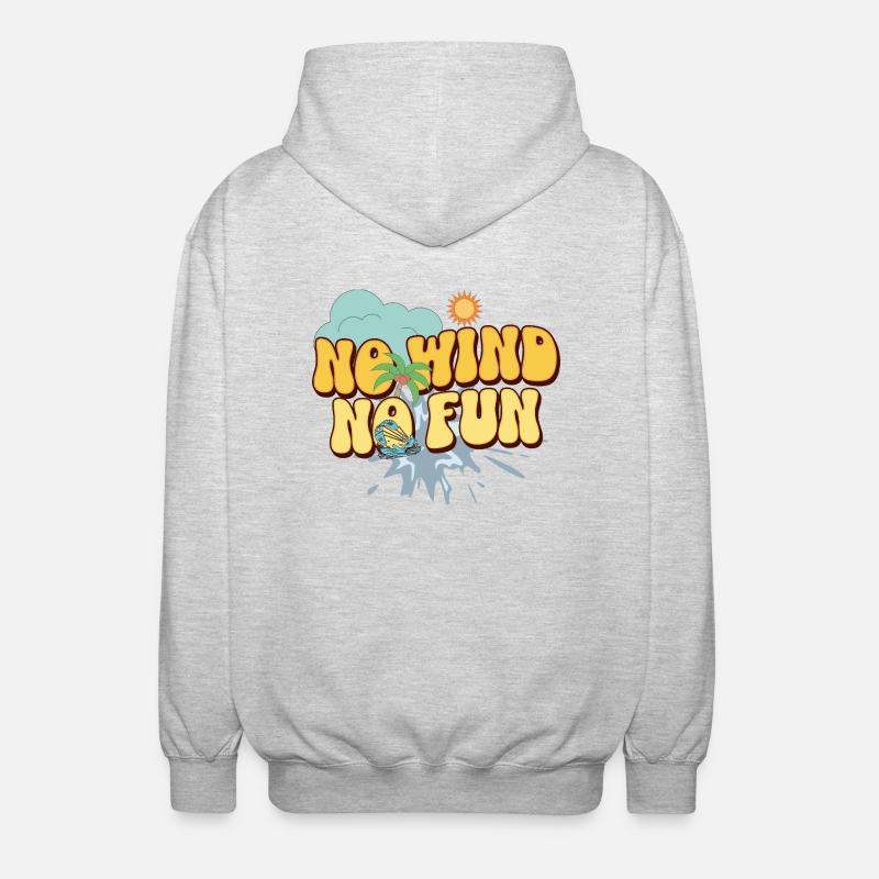 Kitesurf Kitesurfer Kiteboard - Unisex Kapuzenjacke - Hellgrau meliert