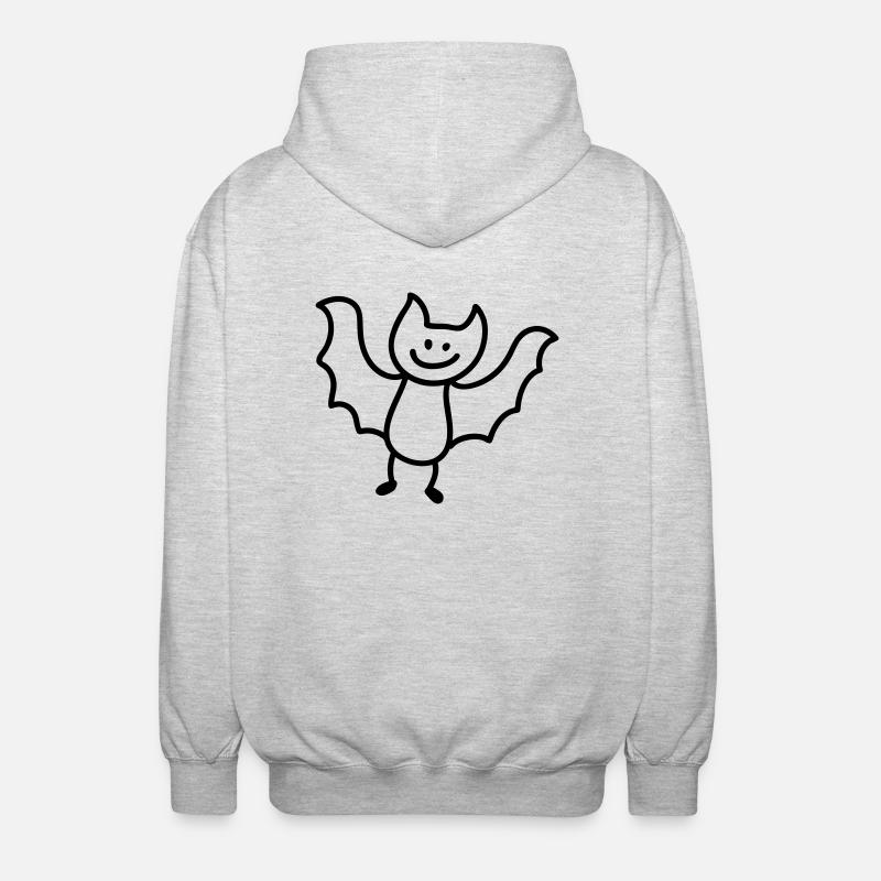 Bat - Line - Veste à capuche unisexe - gris clair chiné