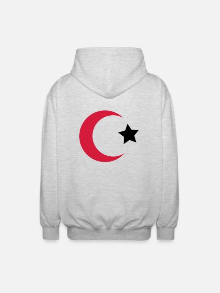 türkei - Unisex Kapuzenjacke - Hellgrau meliert