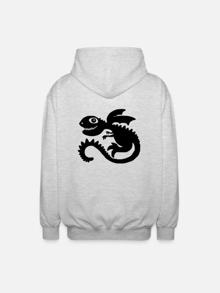 Petit Dragon - Veste à capuche unisexe - gris clair chiné