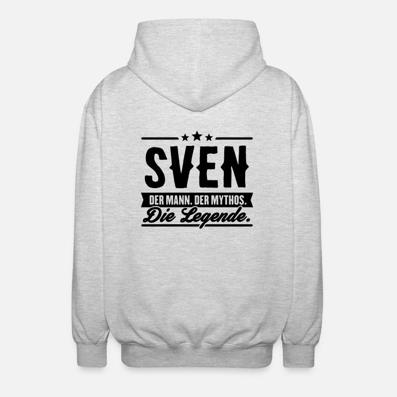 Man Myth Legend Sven - Unisex Hooded Jacket - light heather grey