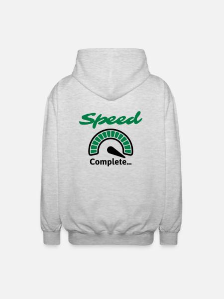 Speed Complete ... - Unisex Hooded Jacket - light heather grey