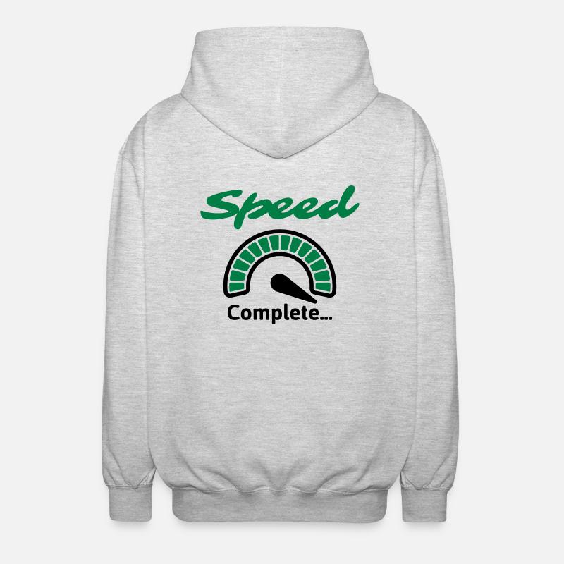Speed Complete... - Unisex Kapuzenjacke - Hellgrau meliert