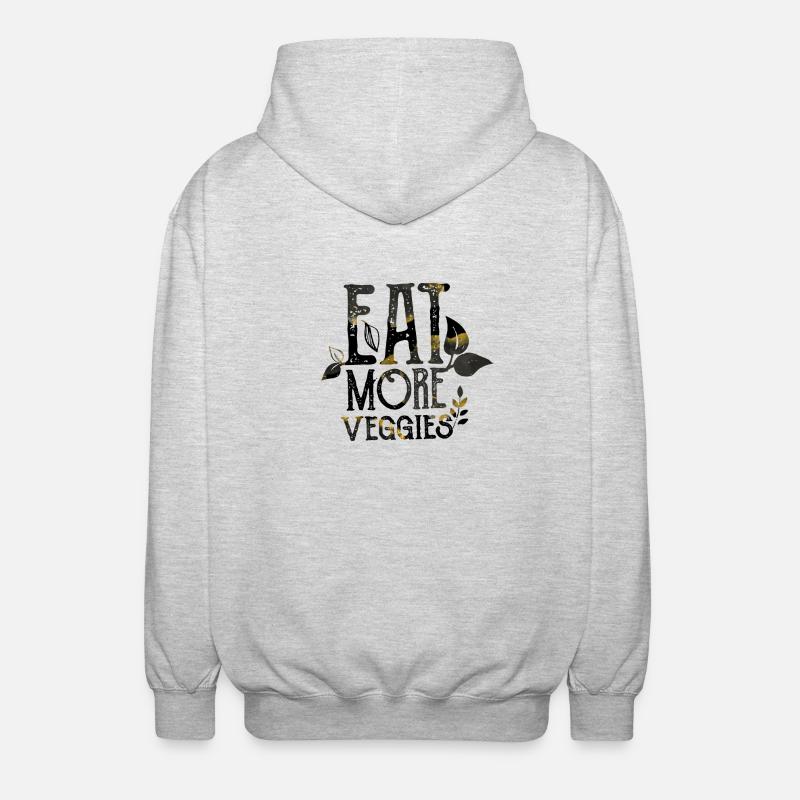 Veganer Vegetarier Tierschutz Geschenkidee - Unisex Kapuzenjacke - Hellgrau meliert