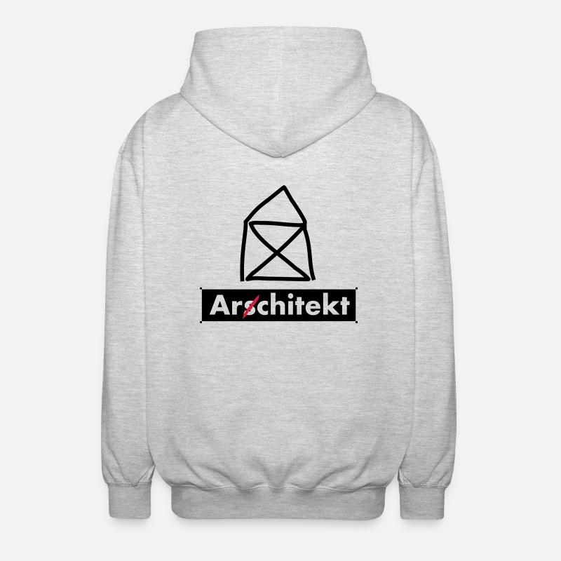 Ingénieur Architecte Arschitekt 2c - Veste à capuche unisexe - gris clair chiné