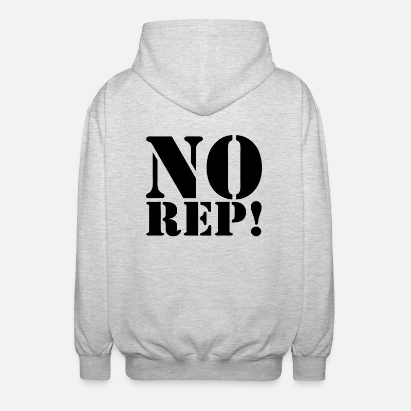 NO REP - Unisex Kapuzenjacke - Hellgrau meliert