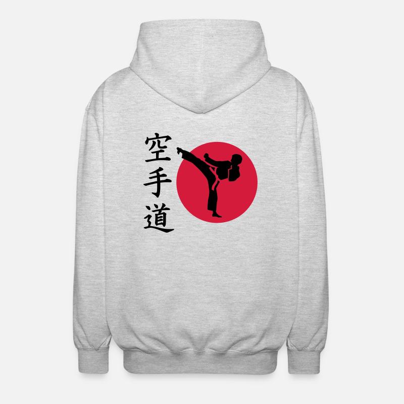 Karate - Unisex Kapuzenjacke - Hellgrau meliert