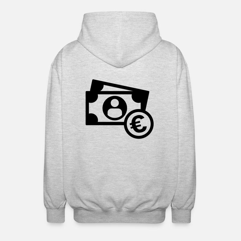 Geld - Unisex Kapuzenjacke - Hellgrau meliert