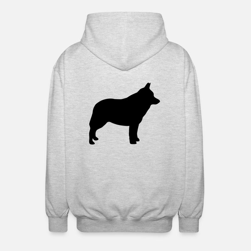 Schipperke - Unisex Kapuzenjacke - Hellgrau meliert