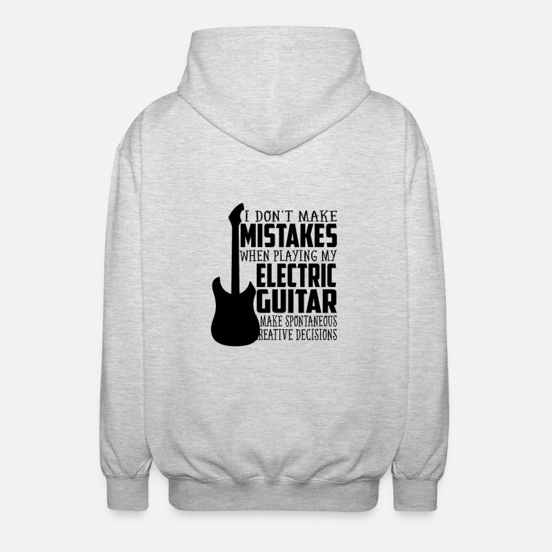 Père à la guitare électrique - Veste à capuche unisexe - gris clair chiné