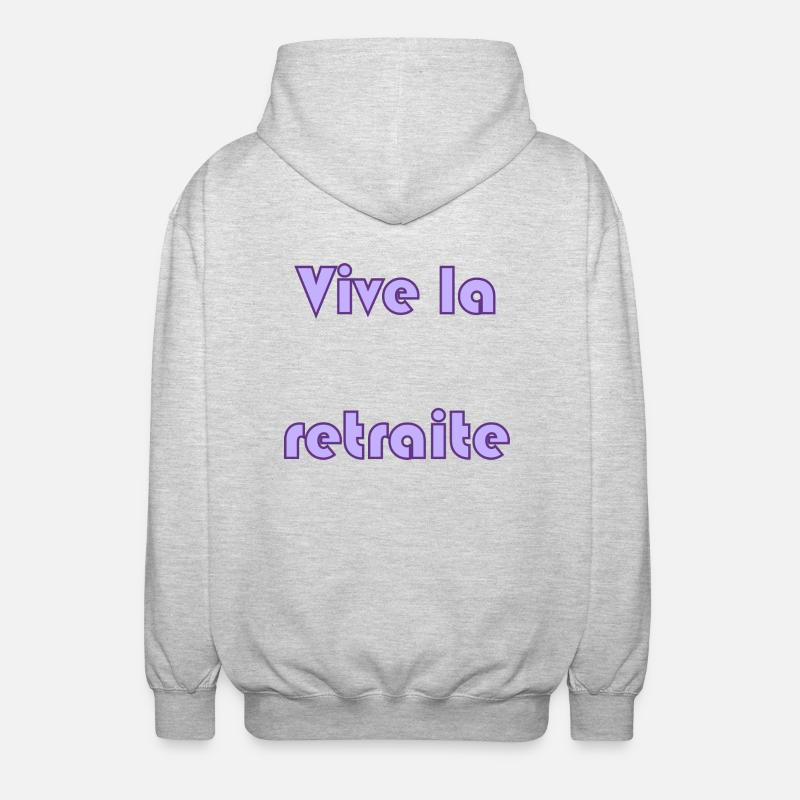 RETRAITE. RETRAITE. RETRAITEE. RETRAITE - Veste à capuche unisexe - gris clair chiné