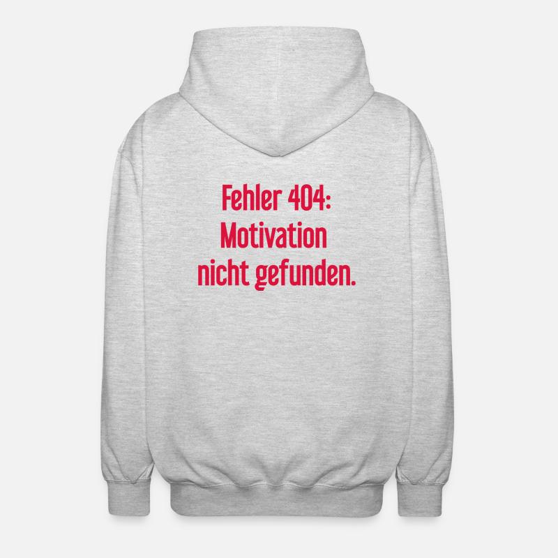 Erreur 404 : Motivation introuvable - Veste à capuche unisexe - gris clair chiné