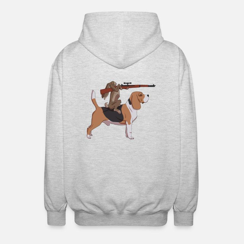 Hasenjagd - Unisex Kapuzenjacke - Hellgrau meliert