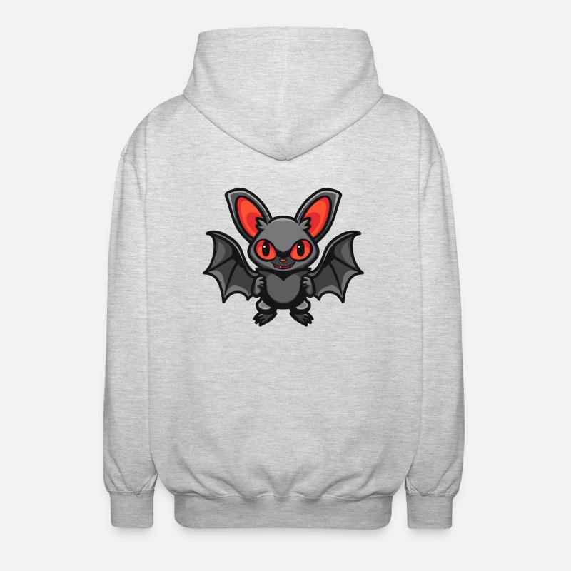 Bat Comic - Unisex Hooded Jacket - light heather grey