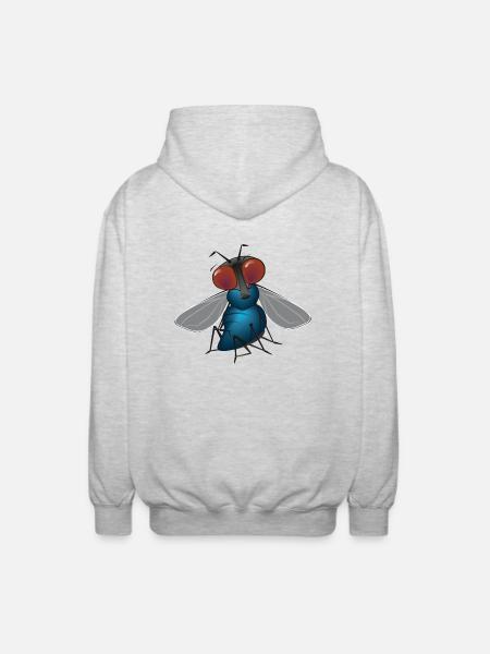 fliege - Unisex Kapuzenjacke - Hellgrau meliert