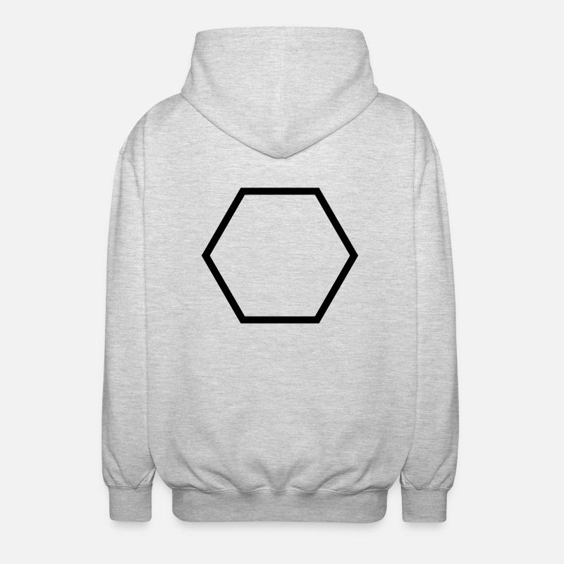 Polygon (customize) - Unisex Hooded Jacket - light heather grey