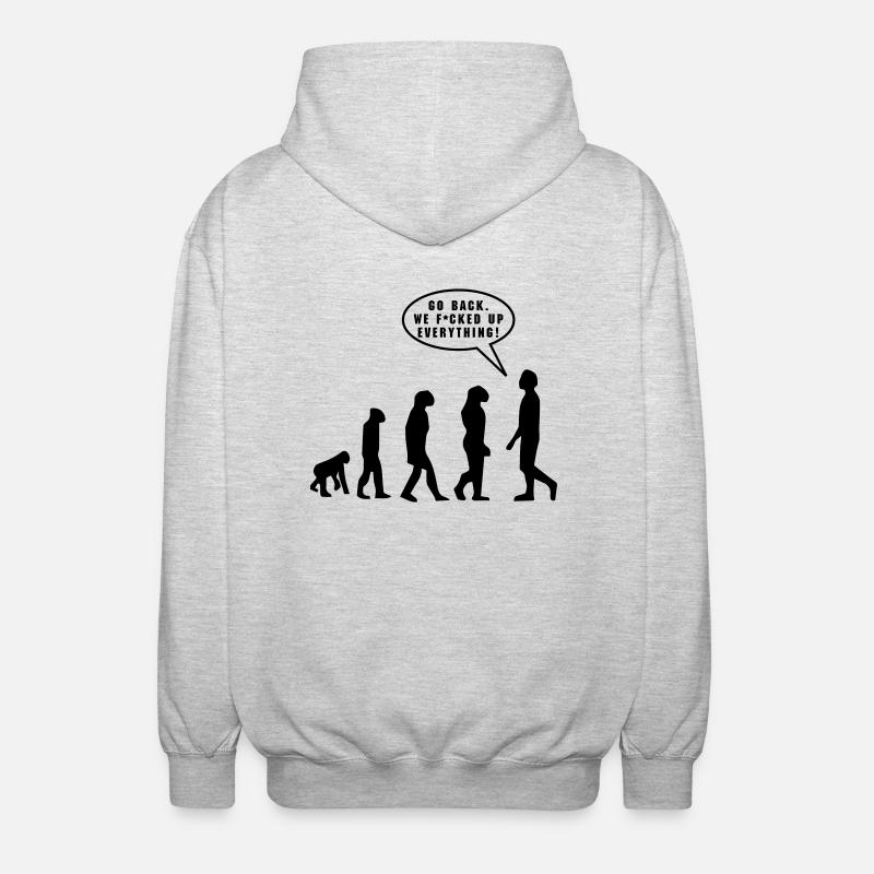 Evolution - Unisex Kapuzenjacke - Hellgrau meliert