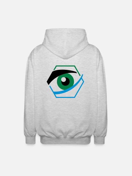Auge 7d Augenarzt - Unisex Kapuzenjacke - Hellgrau meliert