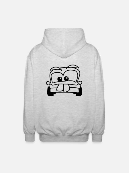 car - Unisex Hooded Jacket - light heather grey