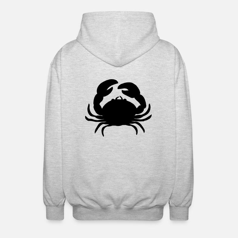 crab - Unisex Kapuzenjacke - Hellgrau meliert