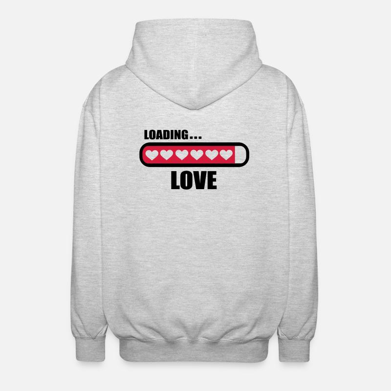 Love loading - Unisex Kapuzenjacke - Hellgrau meliert