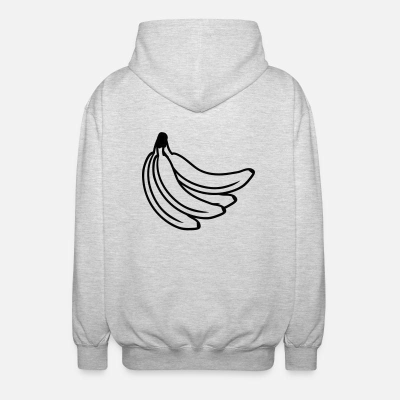 Bananas Bunch - Veste à capuche unisexe - gris clair chiné