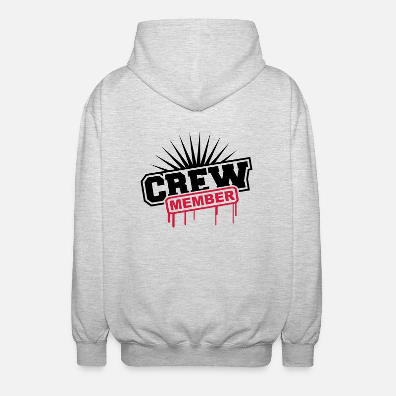 Crew Member Graffiti - Unisex Hooded Jacket - light heather grey