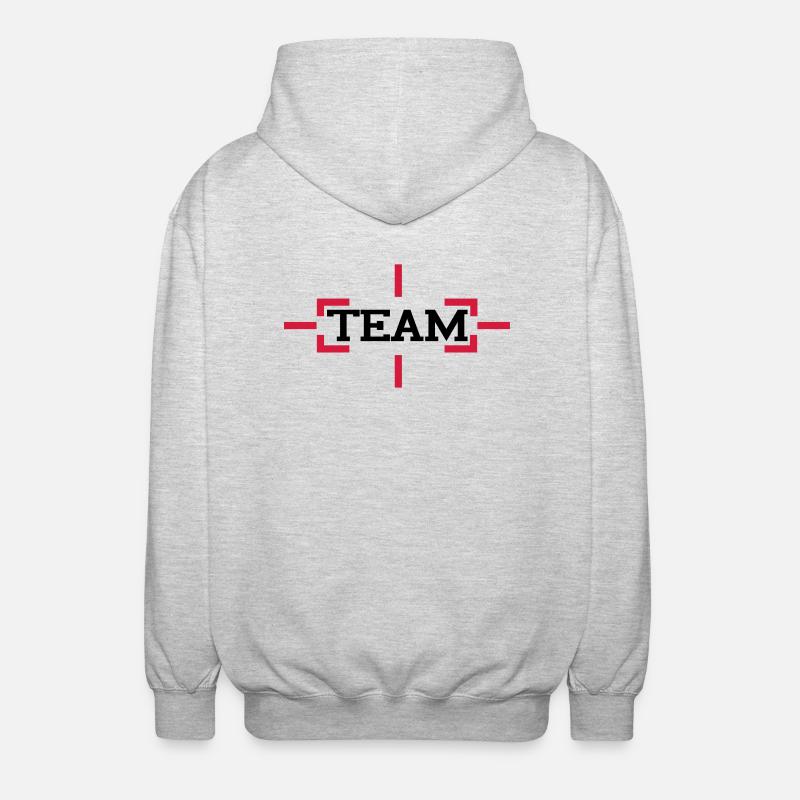 team - Unisex Kapuzenjacke - Hellgrau meliert