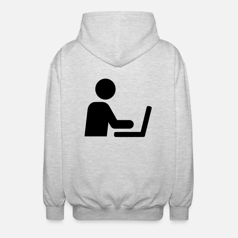 Computer - Unisex Hooded Jacket - light heather grey