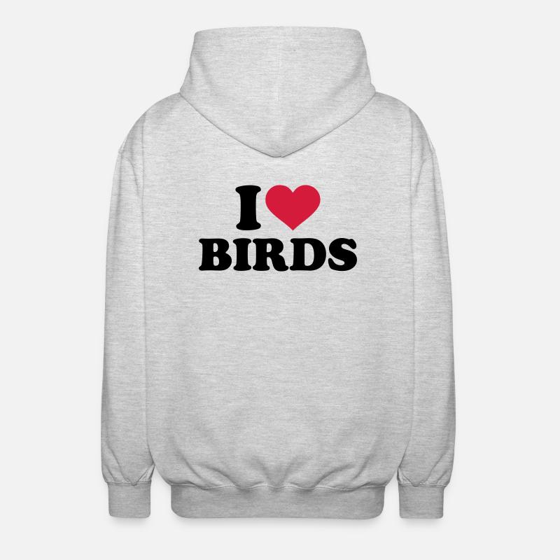 Vogel - Unisex Kapuzenjacke - Hellgrau meliert