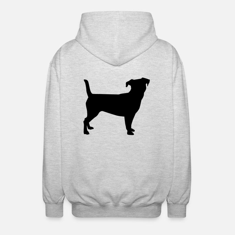 Jack Russell - Unisex Kapuzenjacke - Hellgrau meliert